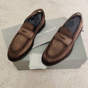 Officine Creative OPERA FLEXI 101 Brown Suede Penny Loafers Men Size IT 41/US  8